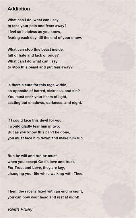 Best poems about addiction