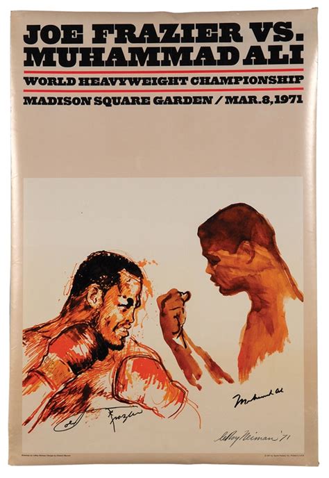 Ali vs Frazier I Signed Souvenir Poster