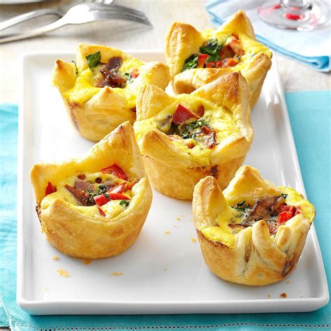 Quiche Pastry Cups Recipe | Taste of Home