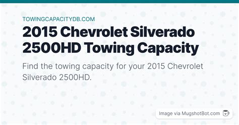 2015 Chevrolet Silverado 2500HD Towing Capacity