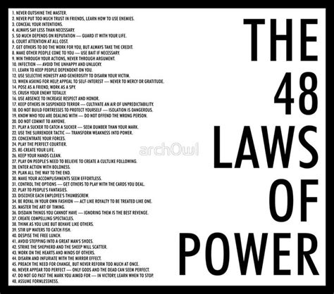 "the 48 laws of power" Poster for Sale by arch0wl | 48 laws of power, Wisdom quotes, Powerful quotes