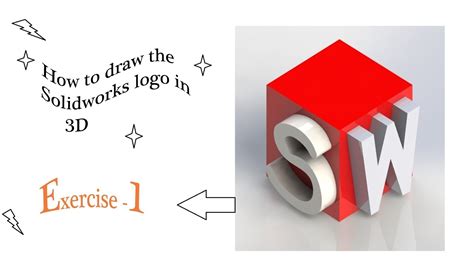 how to draw the solidwork logo in 3D solidworks software - YouTube