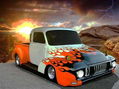 1947 Chevy Pickup, chevy, truck, flames, pickup, HD wallpaper | Peakpx