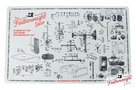 Servicing Mat, 222 Featherweight Schematic – The Singer Featherweight Shop