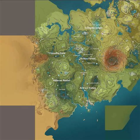 Genshin Impact Leaks: Sumeru Map unveiled
