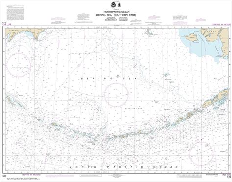 NOAA Chart - Bering Sea Southern Part - 513 - The Map Shop