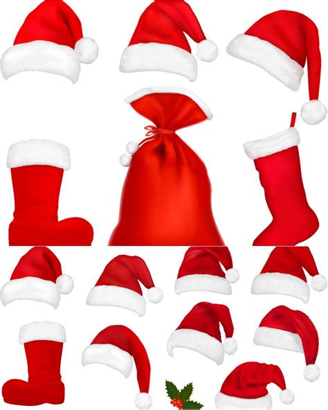 Santa Claus hat pattern vector | ai, eps, free download | Hat pattern, Santa claus hat, Hat vector