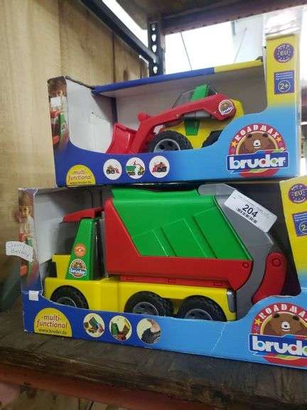 Bruder Toy Bucket Truck, Bruder Toy Garbage Truck - Baer Auctioneers - Realty, LLC