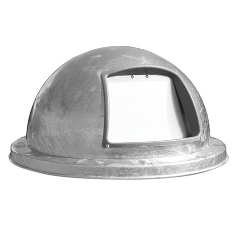 Witt Black Steel Dome Lid For 48 Gallon Cans - 24 1/2"Dia x 11 1/4"H