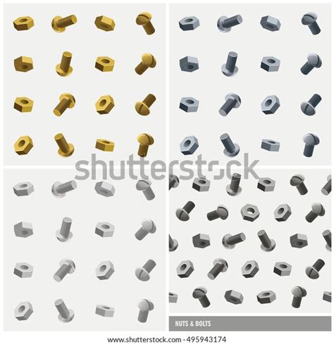 Nuts Bolts Hex Bolt Hex Nut Stock Vector (Royalty Free) 495943174 ...