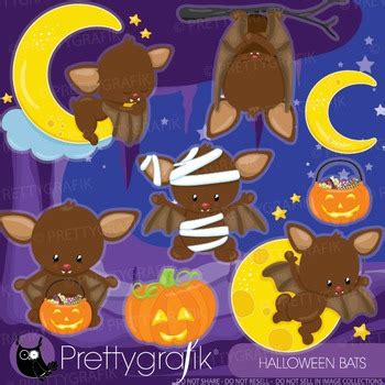 Halloween bats clipart commercial use, graphics, digital clip art - CL910