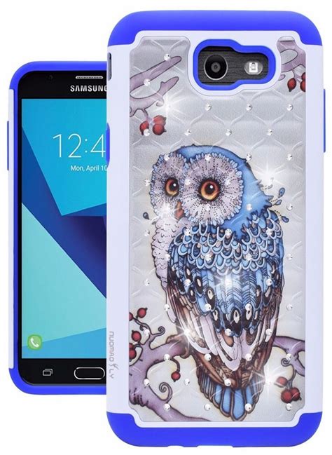 Samsung Galaxy J7, Sky Pro, J7 V, J7 Perx, & Halo Case Studded Owl Rhinestones #Halo | Phone ...