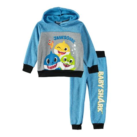 Baby Shark - Baby Shark Toddler Boy Hoodie Sweatshirt & Jogger Pant Outfit Set, 2-Piece (2T-4T ...