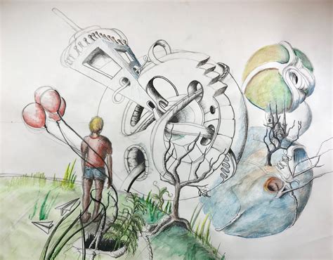 The Helpful Art Teacher: Drawing Imaginary Three-Dimensional Worlds- High School Foundations of Art