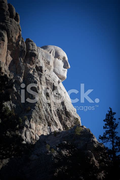 Profile Of George Washington At Mount Rushmore. Stock Photo | Royalty ...