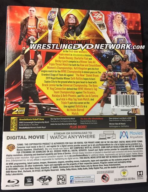 AVAILABLE NOW: WWE WrestleMania 35 on DVD & Blu-Ray (HOF Bonus ...