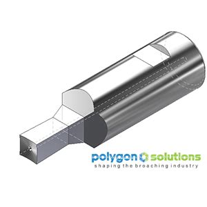 3/16" Square Rotary Broach 1/2" Shank Diameter - Polygon Solutions