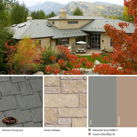 Tan Stone Exterior Color Schemes – DaVinci Roofscapes