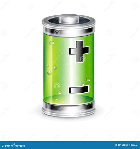 Battery with Plus Minus Sign Isolated Stock Illustration - Illustration ...