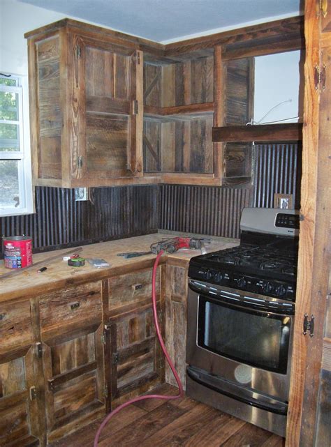 Kitchen Remodeling Project We built these barn wood cabinets and used ...