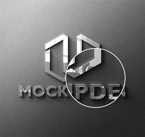 Free Glossy Logo Mockup PSD Template - Mockup