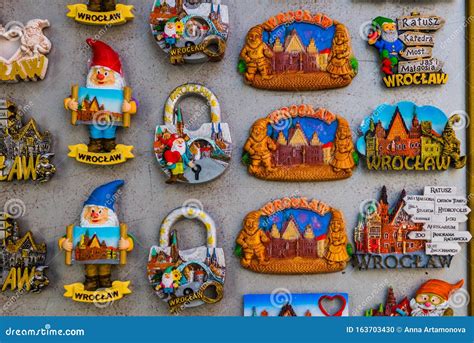 WROCLAW, POLAND: Beautiful Souvenir Magnets from Wroclaw Editorial ...