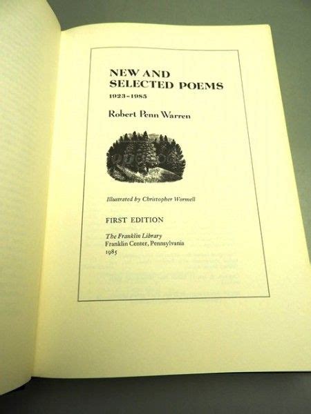 Robert Penn Warren "New and Selected Poems..." | Poems, Robert, Books