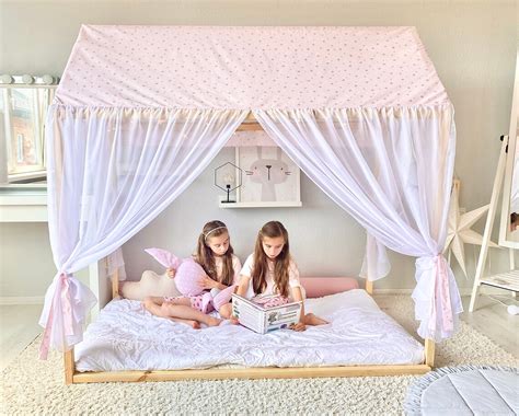 Canopy Bed Montessori Bed Children Play Tent House Bed - Etsy