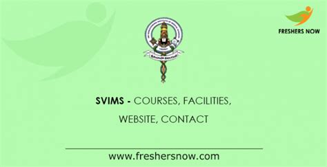 Sri Venkateswara Institute of Medical Sciences (SVIMS) - svimstpt.ap.nic.in