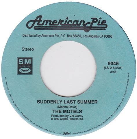 The Motels - Only The Lonely / Suddenly Last Summer (1990, Vinyl) | Discogs