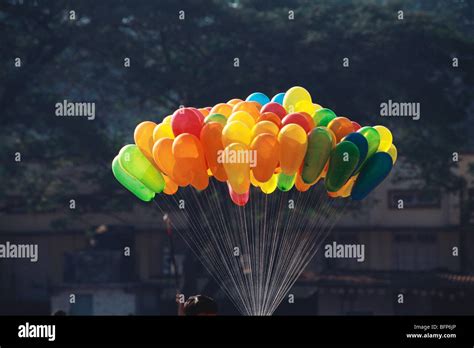 Colorful balloons ; colourful balloons filled with helium gas Stock Photo - Alamy