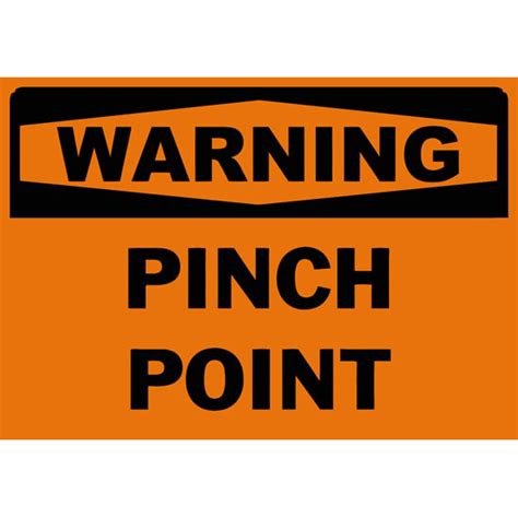 Warning Pinch Point Safety Sign