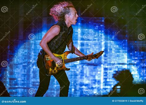 Metallica live in concert editorial stock image. Image of lars - 277555819