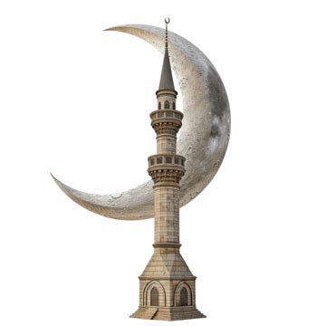 Moon Islamic Tower Over White, Islam, Building, Ira PNG Transparent Image and Clipart for Free ...