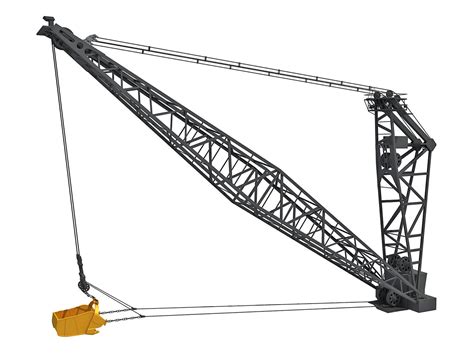 Dragline Excavator Bucket 3D model | CGTrader