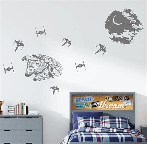 Star Wars Wall Decal Star Wars Wall Sticker Death Star | Etsy