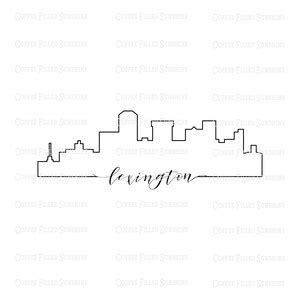 LEXINGTON KY SKYLINE Instant Digital Download Lexington Kentucky Gps ...