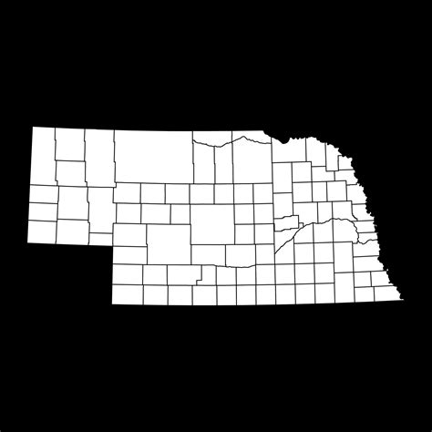 Nebraska state map with counties. Vector illustration. 26834427 Vector ...