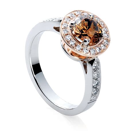 Rose Gold Cognac Diamond Ring | JM Edwards Jewelry