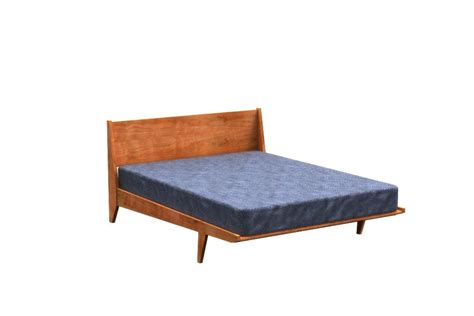 Mid Century Modern Platform Bed KING