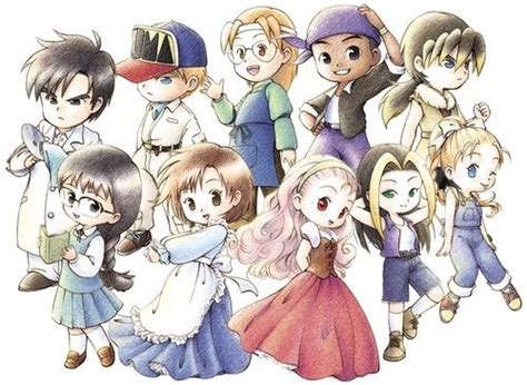 Harvest Moon characters | Harvest moon fomt, Harvest moon, Harvest moon game