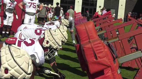 Watch Alabama football quarterbacks practice on April 10