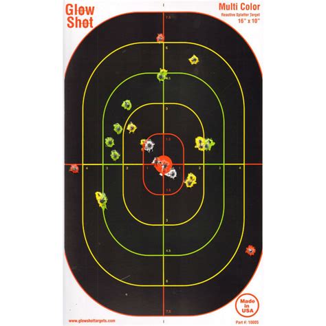 GlowShot 16″ x 10″ Oval Heavy Card Reactive Splatter Shooting Targets ...