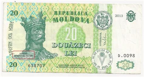 Moldovan Lei Paper Money Moldova Currency, 20 Lei