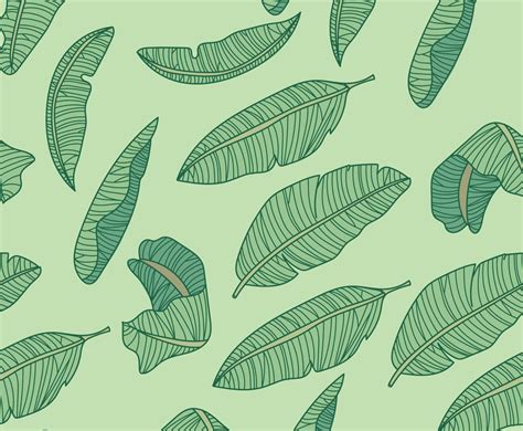 Banana Leaves Pattern Vector Art & Graphics | freevector.com