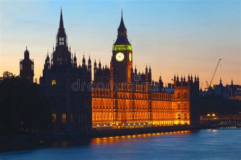 London Skyline and Big Ben at Sunset Stock Image - Image of color ...