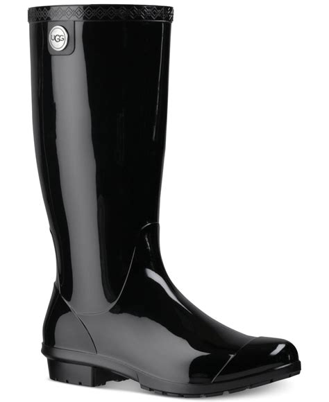 UGG Wool Shaye Tall Rain Boots in Black - Lyst