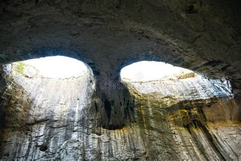 Eyes of God, Prohodna Cave, Bulgaria Stock Image - Image of gray, darkness: 101883931