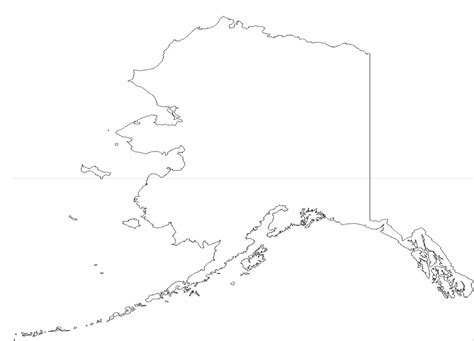 Alaska State Outline Map Free Download