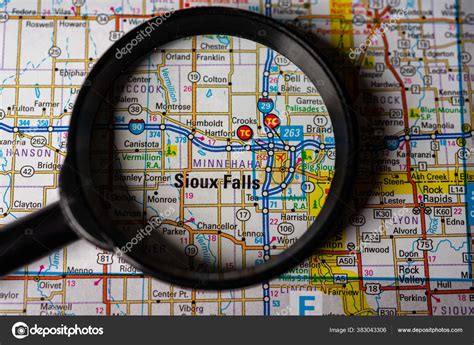 Sioux Falls Usa Travel Map Background Stock Photo by ©aallm 383043306